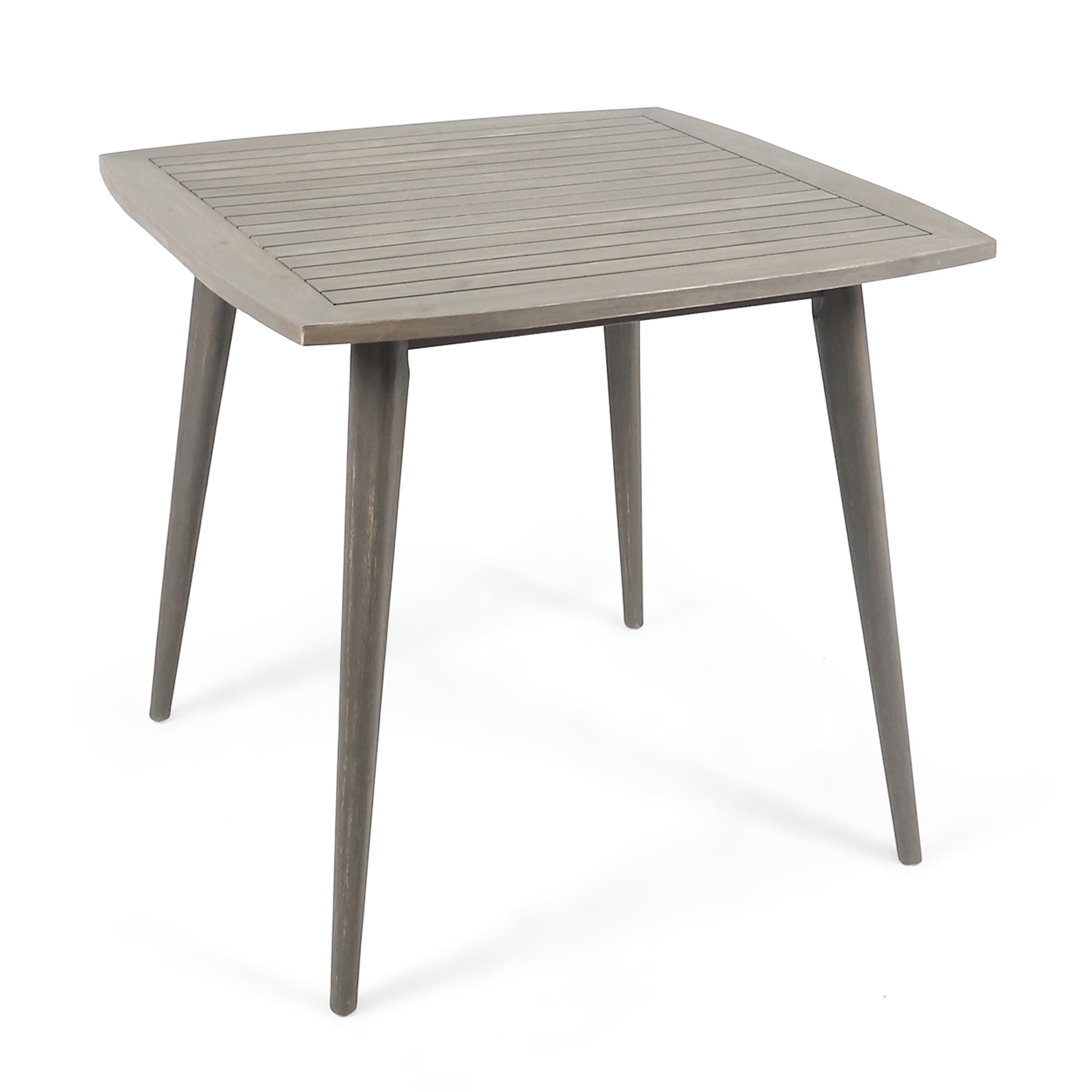 Outdoor Square Acacia Wood Table with Straight Legs