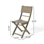 5-Piece Acacia Wood Outdoor Patio Dining Set