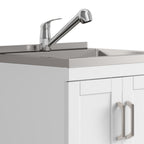 Kyle 24" Laundry Cabinet with Faucet and Stainless Steel Sink