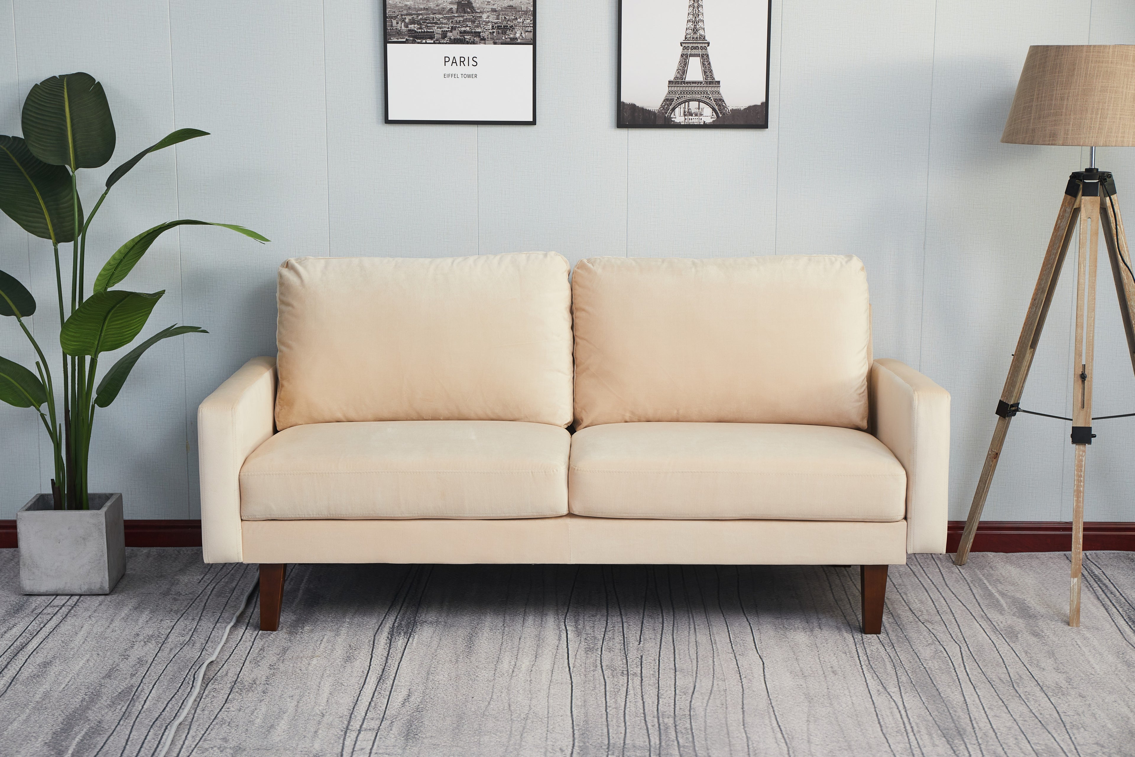 Beige Loveseat