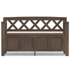 Amherst Solid Wood Entryway Storage Bench in Farmhouse