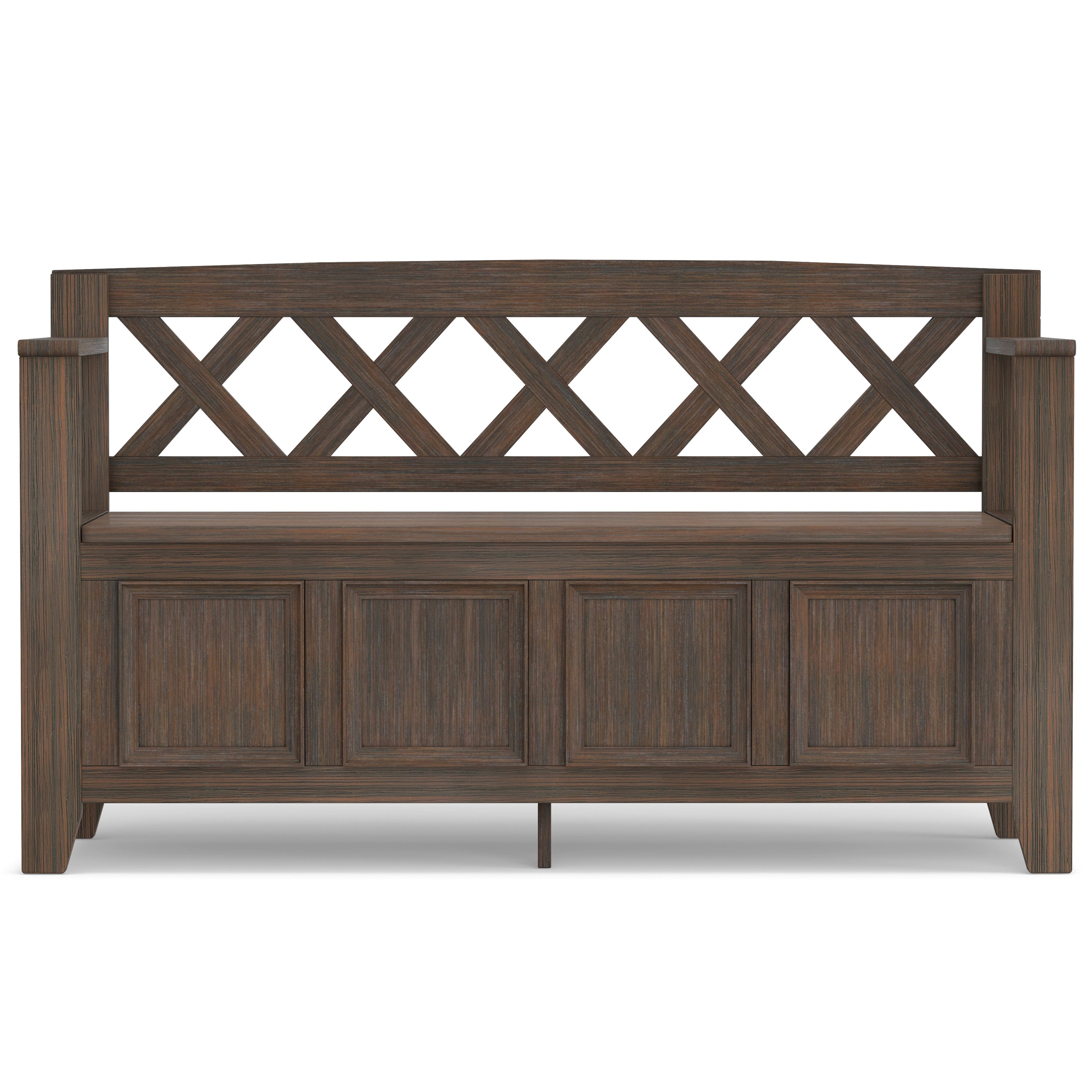 Amherst Solid Wood Entryway Storage Bench in Farmhouse