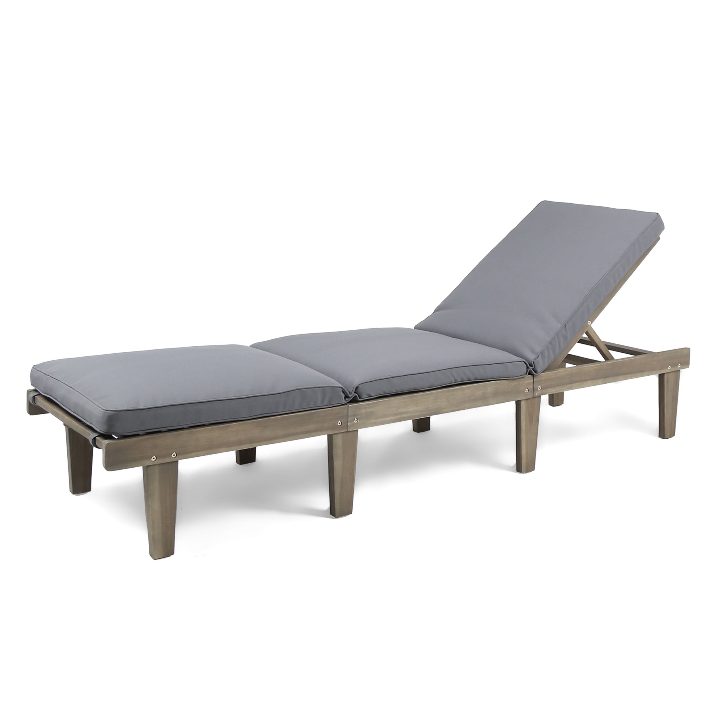 Ariana KD Wood Chaise Lounge With Cushion