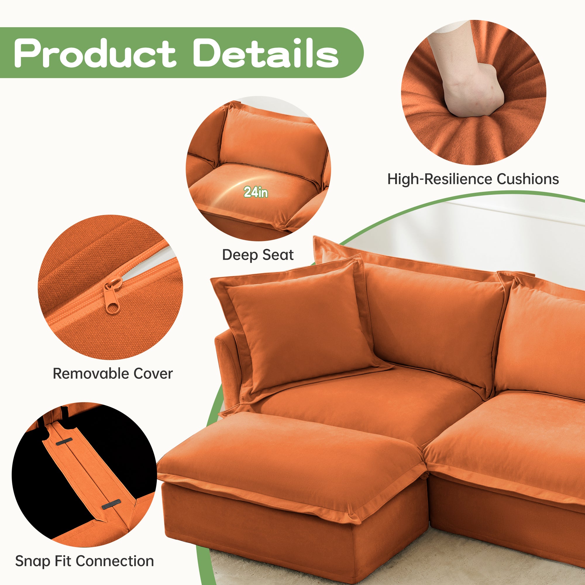 Slip-Covered Armchair with Cushions