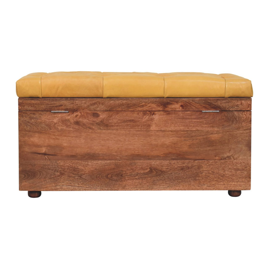 Solid Wood Buffalo Hide Honey Storage Box