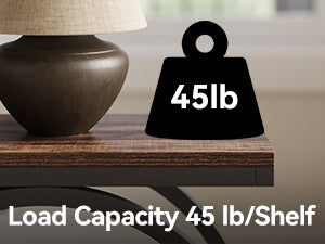 23.6 Inch Narrow 3-Tier End Table with Storage