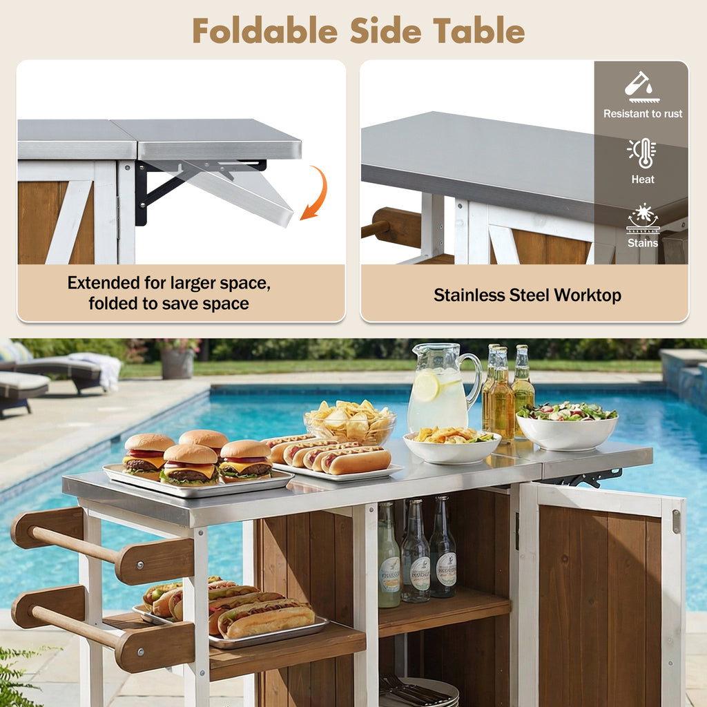 Foldable Outdoor Kitchen Island