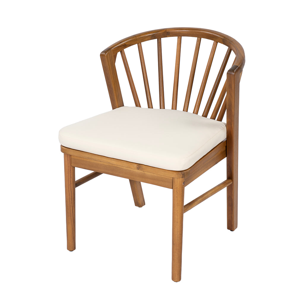 Outdoor Dining Chairs Set of 2 - Acacia Wood Patio Chairs