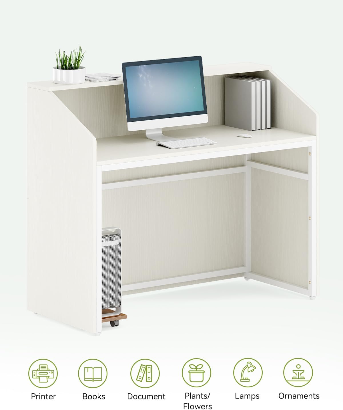 47" Modern Reception Desk