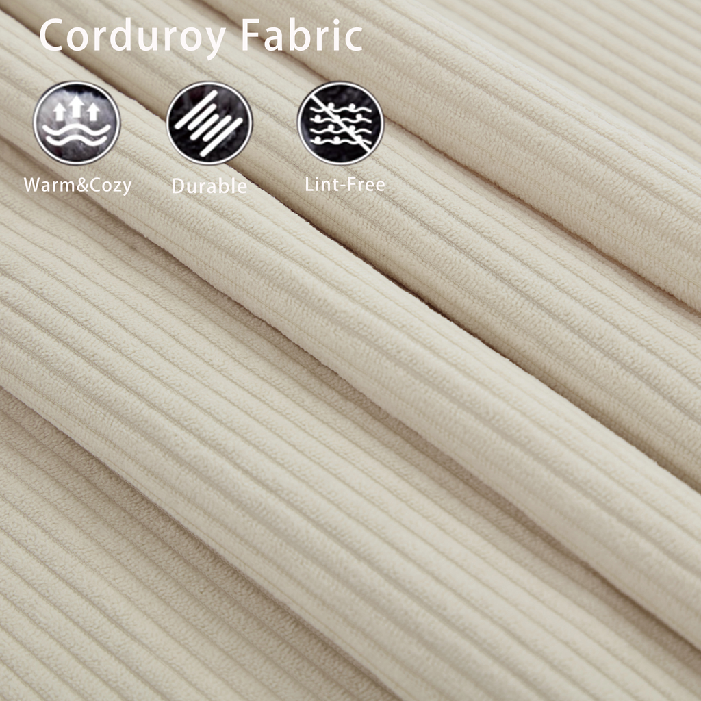 Modular Sofa with Soft Corduroy Fabric
