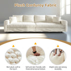 Plush Corduroy 4-Seat Sofa