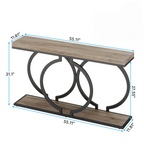 Industrial Console Table - 55" Long Entryway Sofa Table