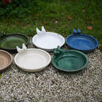Handmade Ceramic Bird Bath, 11.8 Inch