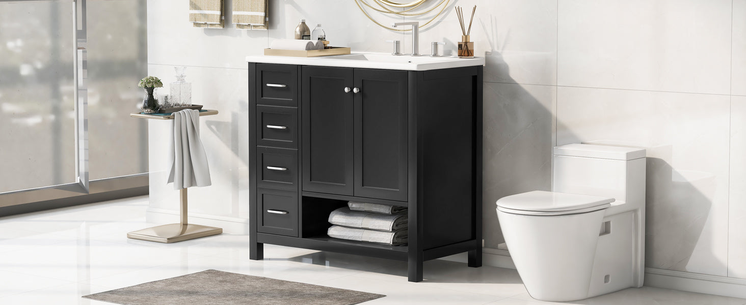 36" Bathroom Vanity with Sink Top