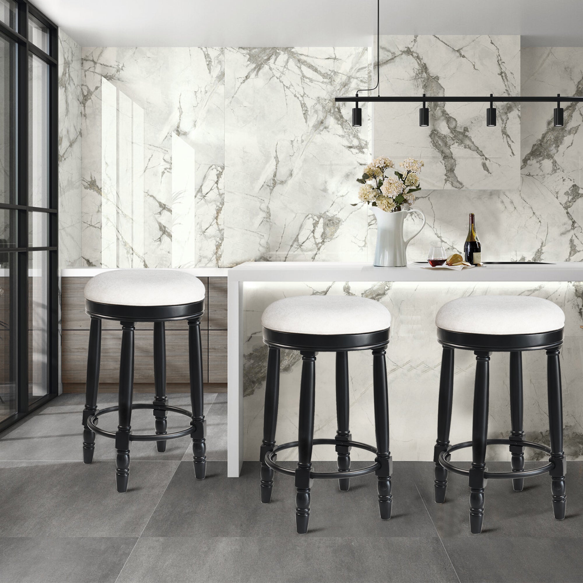 AGODY Bar Stools Set of 2, 26" Counter Height