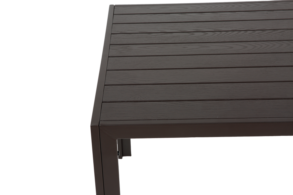 7 Pieces Patio Dining Set with Rectangular Table and 6 Stackable Chairs