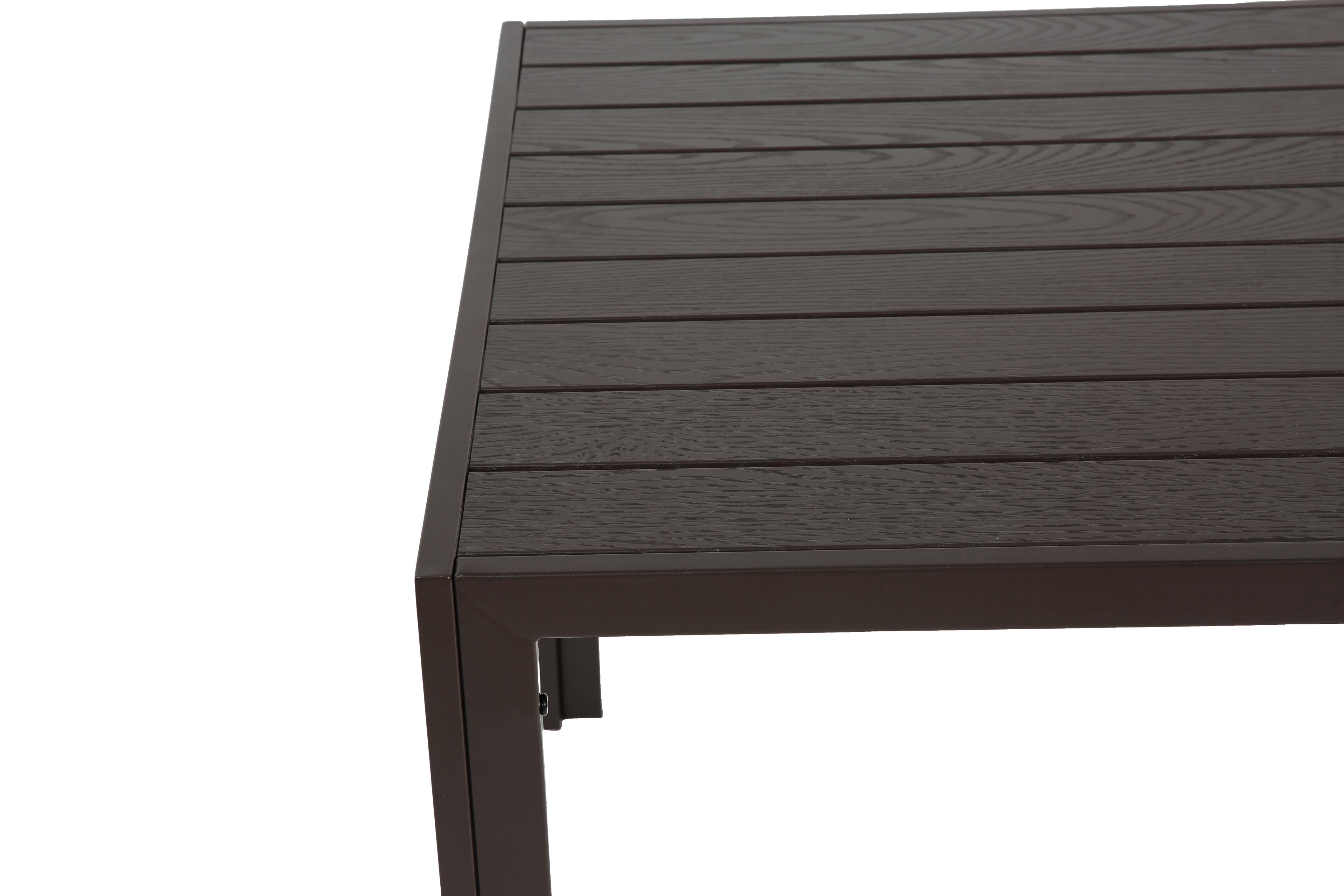7 Pieces Patio Dining Set with Rectangular Table and 6 Stackable Chairs