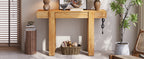 TREXM Rustic Minimalist Console Table with Hidden Drawer
