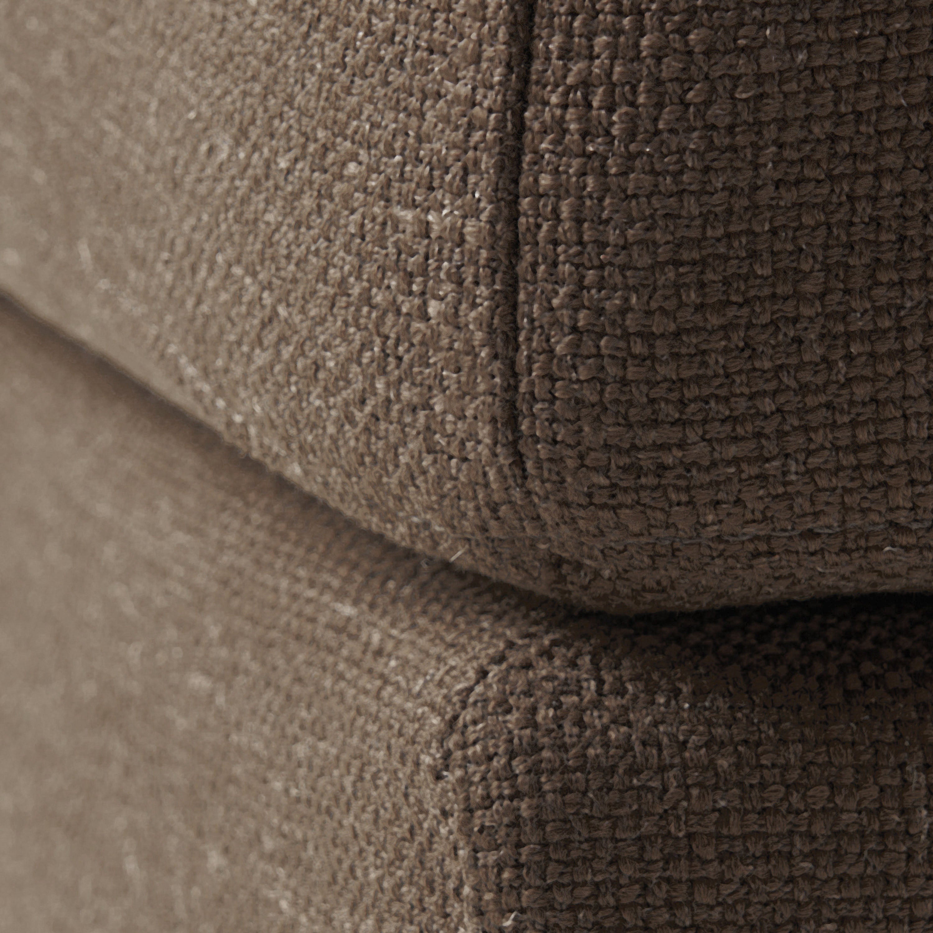 Upholstered Ottoman, Chocolate