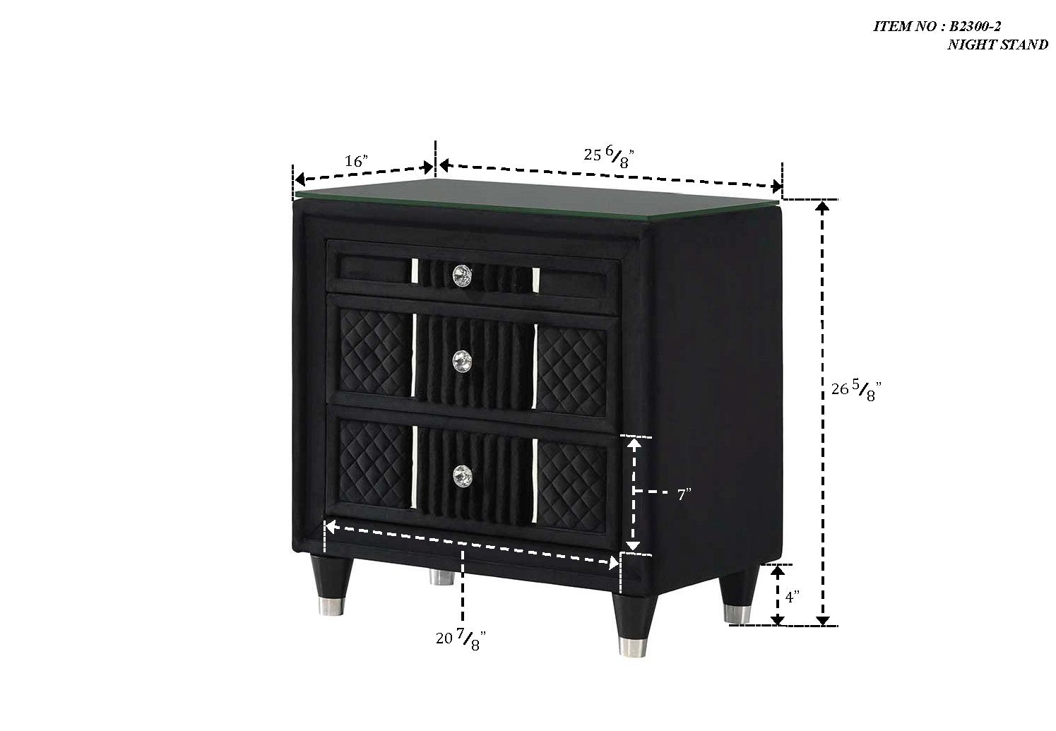 Contemporary 1pc Nightstand
