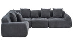 Oversized Cloud Velvet Curved Sectional Couch