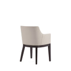 Gansevoort Wood Vegan Leather Armchair in Stone