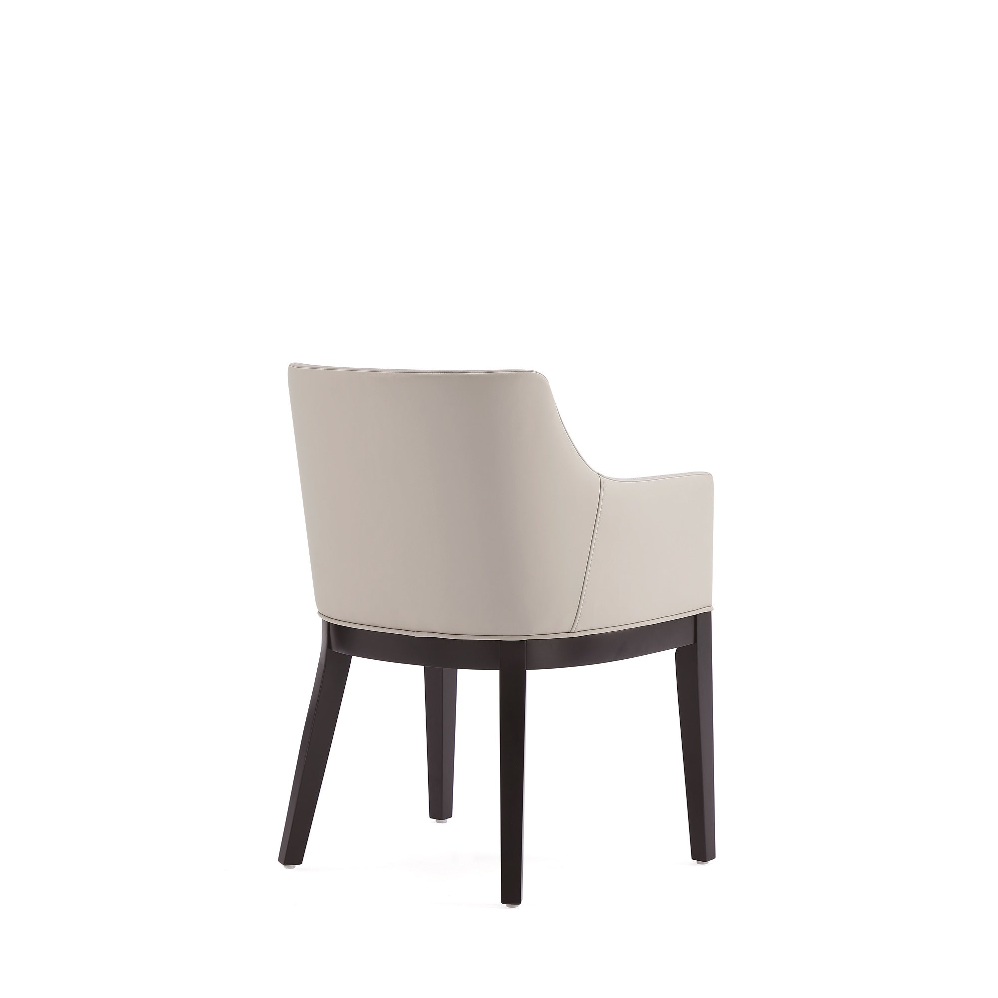 Gansevoort Wood Vegan Leather Armchair in Stone