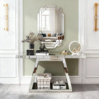55.9" Modern Luxe Full-Body Mirror Entryway Table