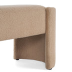 Elegant and Simple Long-Shaped Ottoman Bench, Light Camel