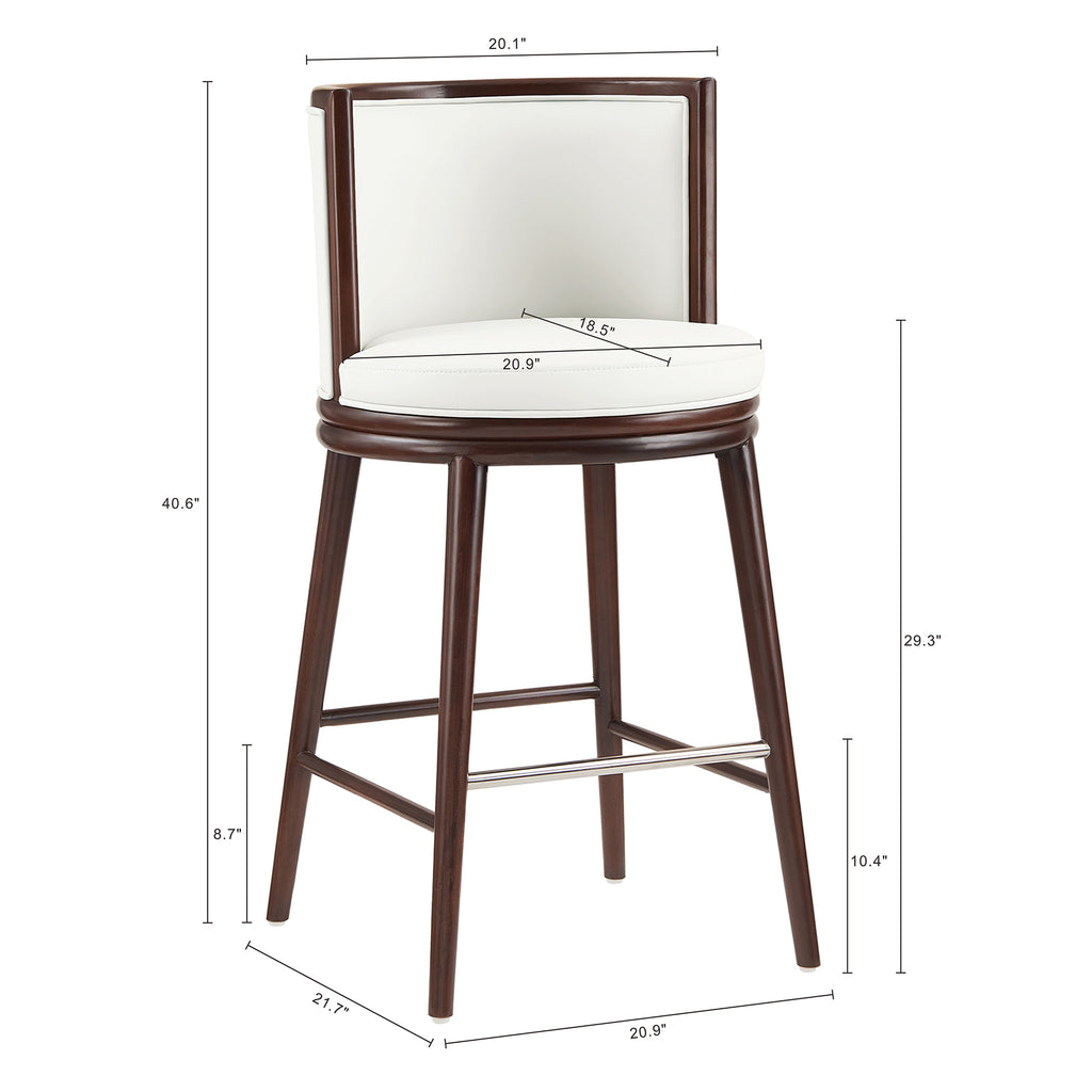Evalyn Wood Upholstered Barstool
