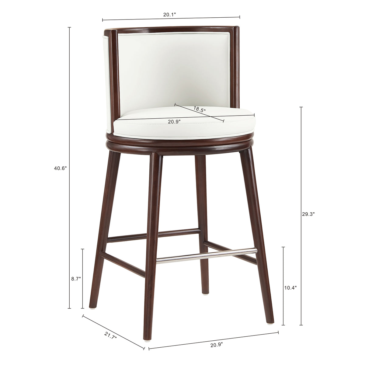 Evalyn Wood Upholstered Barstool