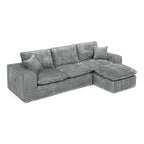 107'' Modern Boucle Sectional Sofa with Reversible Chaise