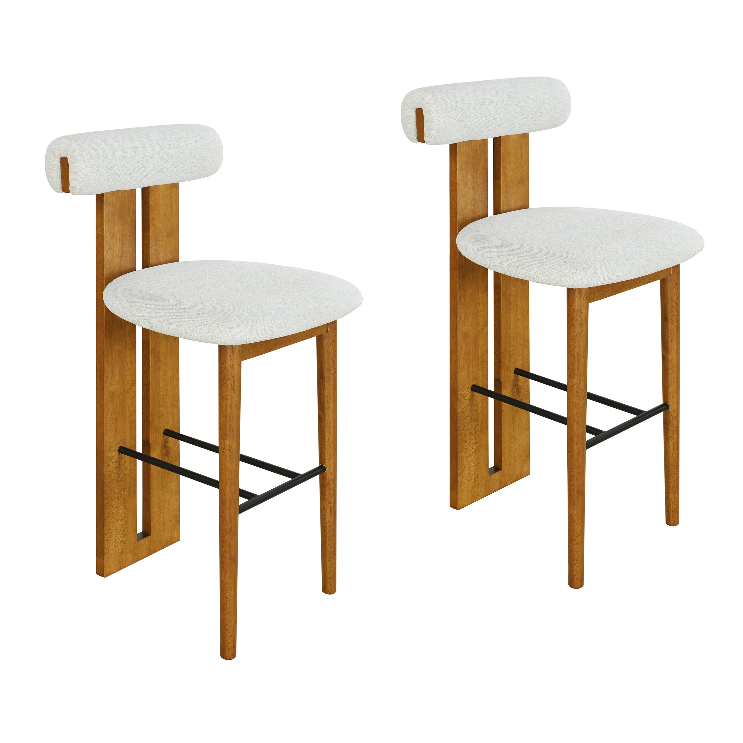 Renee Indoor Wooden Upholstered Barstool