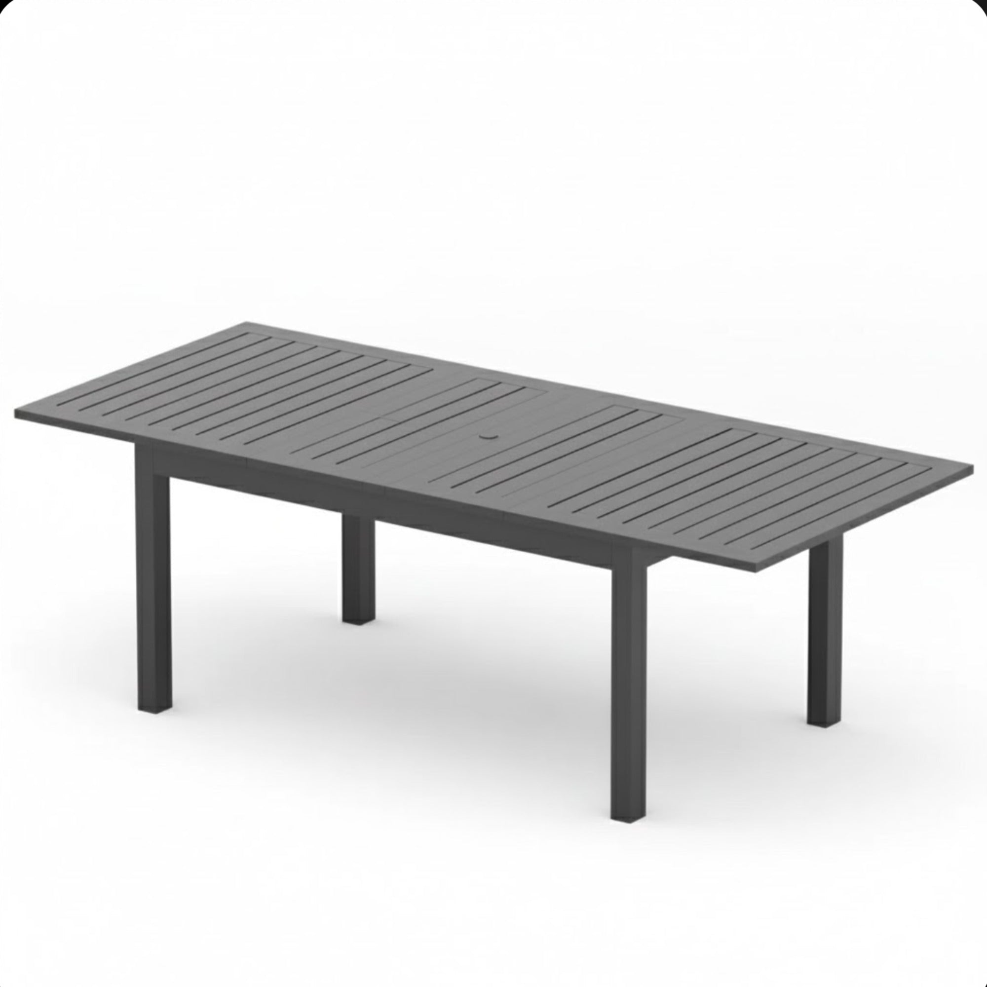 63"-92" Extendable Aluminum Outdoor Dining Table