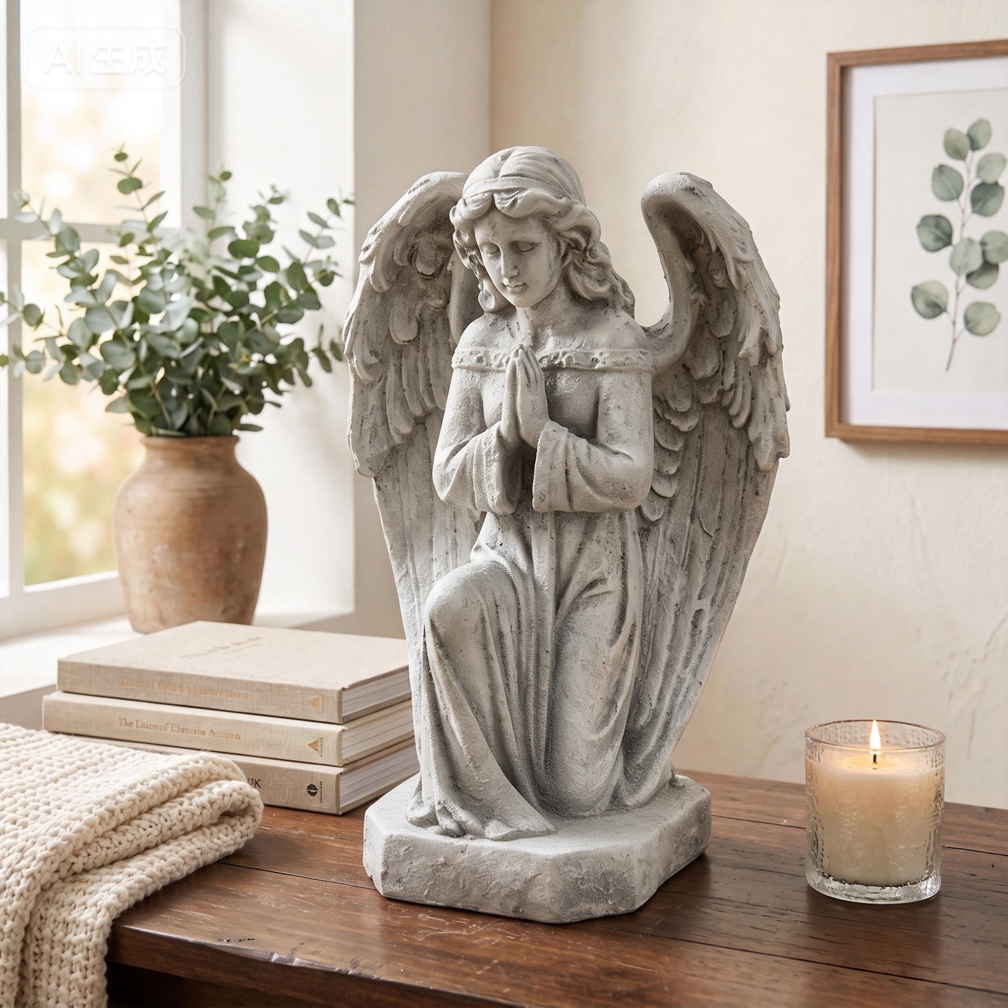 Magnesium Oxide Praying Angel Statue