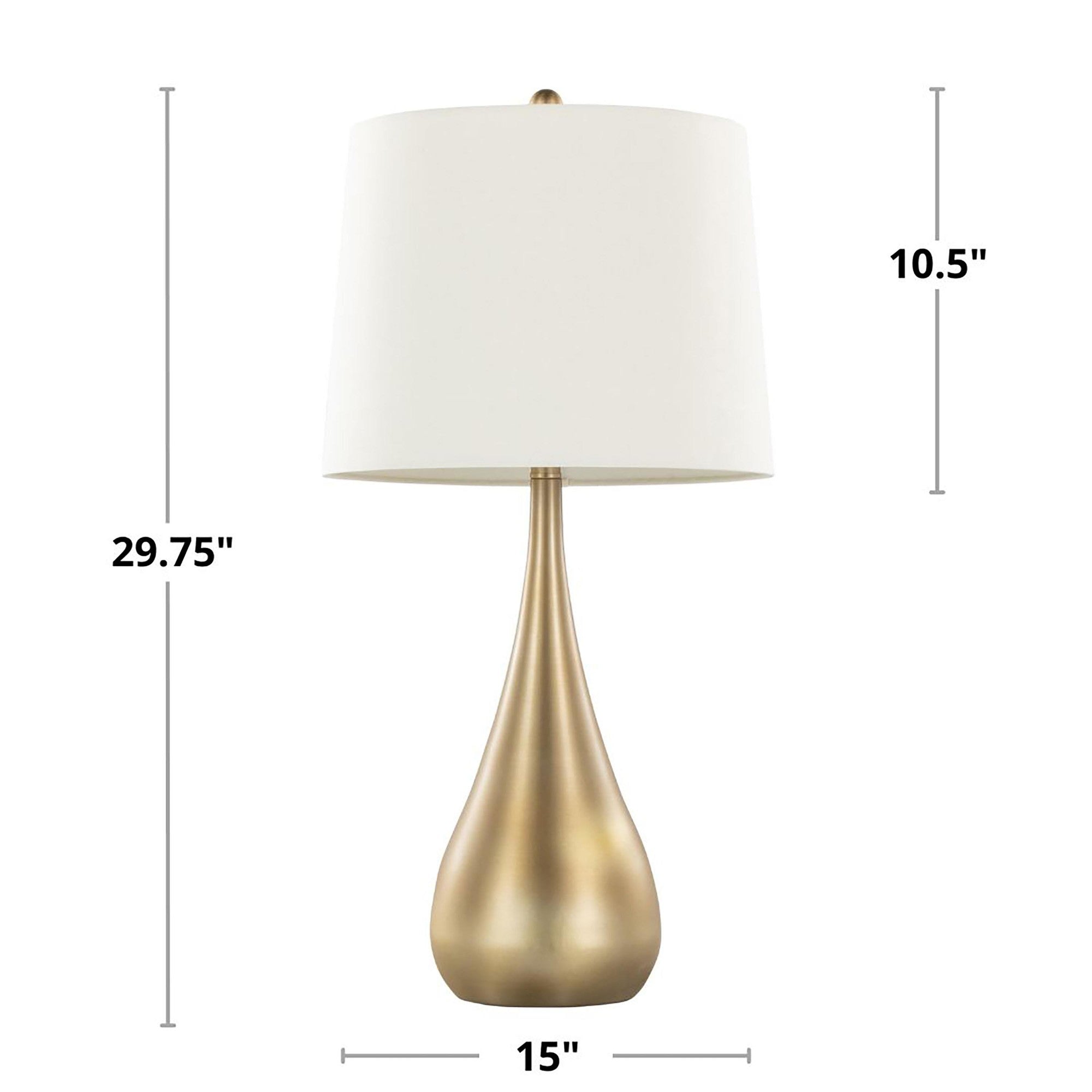 29" Contemporary Metal Table Lamp