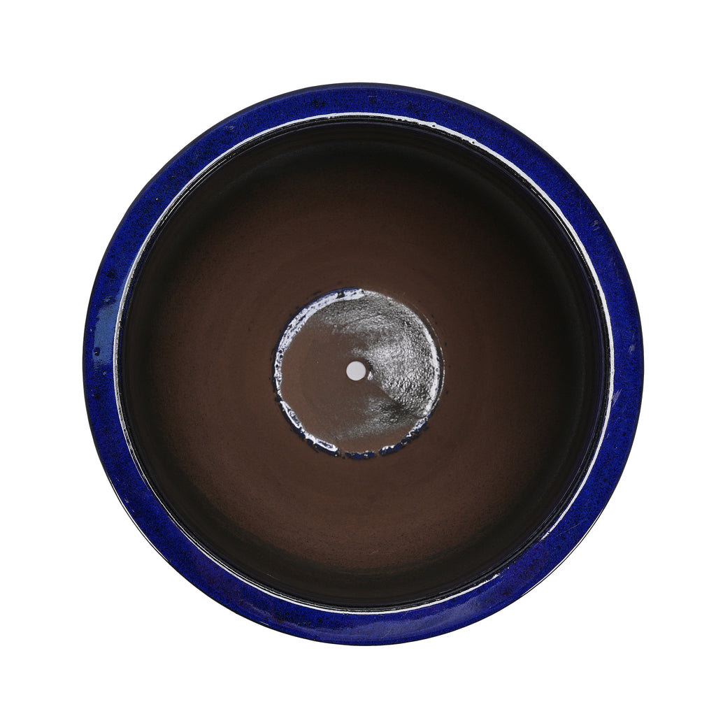 Handmade Sapphire Ceramic Garden Pot