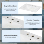Modern 48-Inch Bathroom Vanity with Ceramic Sink