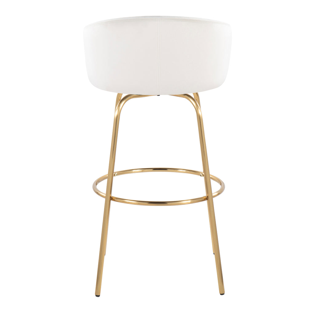 Contemporary 30" Fixed-Height Barstool with Swivel