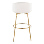 Contemporary 30" Fixed-Height Barstool with Swivel
