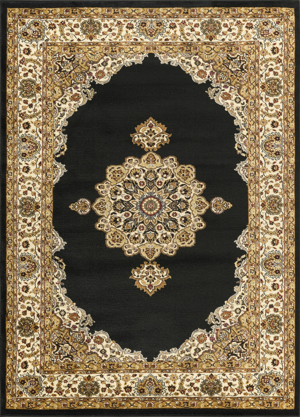 Classic GC_VIN5010 Black Area Rug