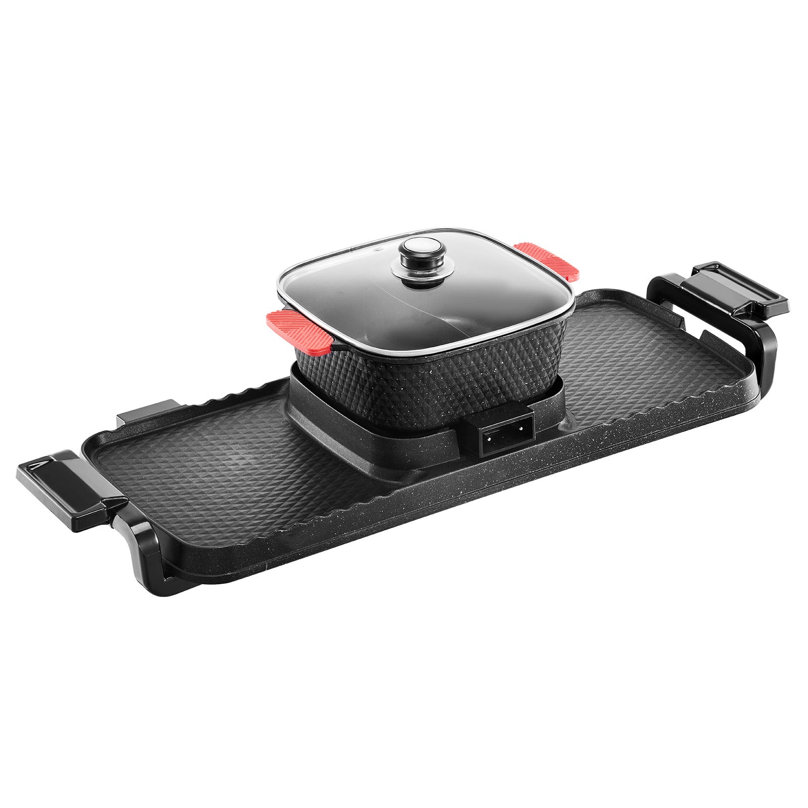 Hot Pot with Grill 2300W 2-in-1 Electric Smokeless BBQ Pan