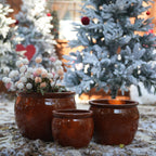 Handmade Rust-Red Ceramic Plant Pots Set of 3