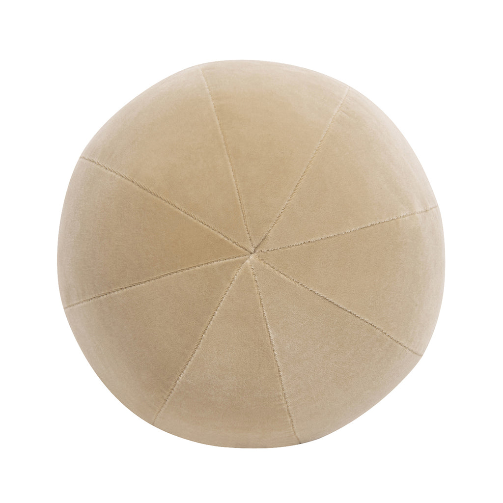 Luna 12" Round Sphere Accent Ball Throw Pillow, Fawn