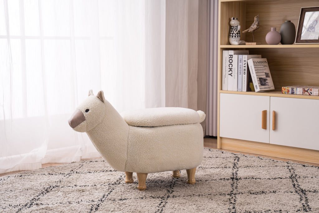 Leo the Llama Stroage Ottoman