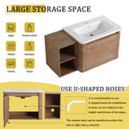 40" Wall-Mounted Bathroom Vanity