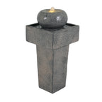 25.59"H Minimalist Concrete Column Fountain
