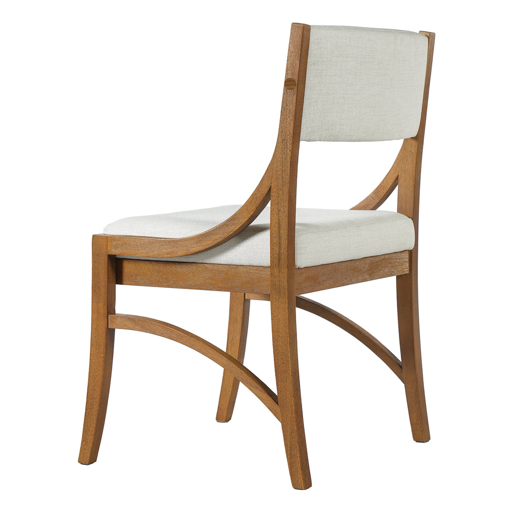 Fabric Upholstered Dining Chairs, Modern Kitchen Chairs with Curved Back