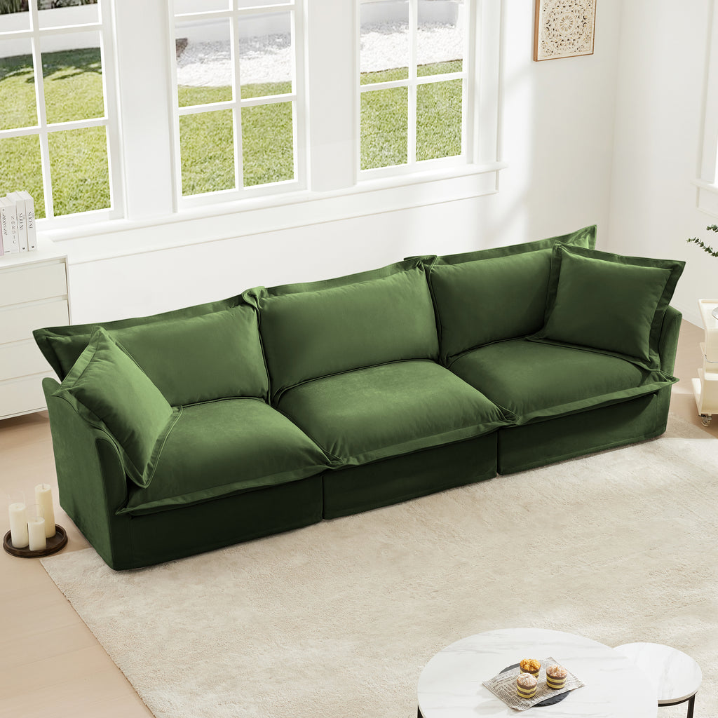 Modern 3 Seater Slipcovered Sofa