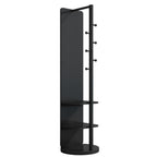 Multifunctional Full Length Mirror with Hook Storage Rack